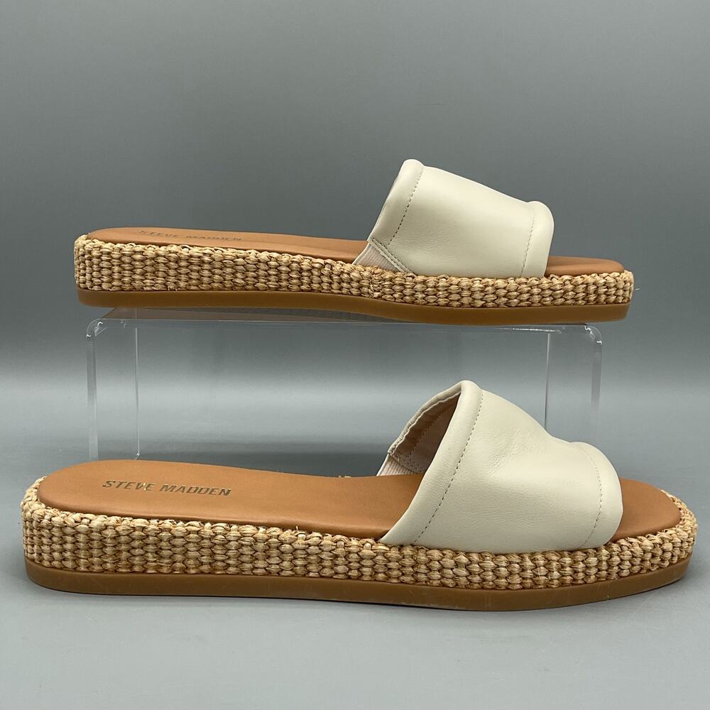 NEW Steve Madden Women’s Boardwalk Espadrille Sandals Bone Size 11